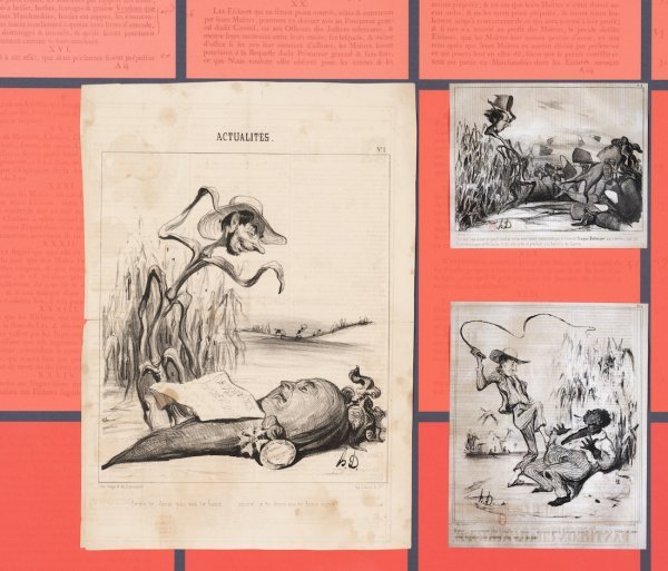 Borba šećerne trske i repe, karikatura Honoréa Daumierea