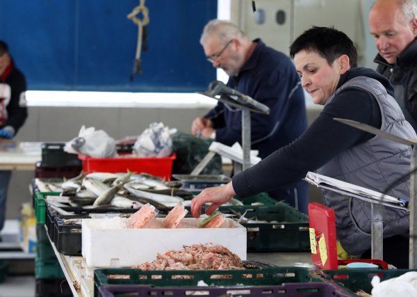 Ponuda ribe na Veliki Petak na šibenskoj ribarnici