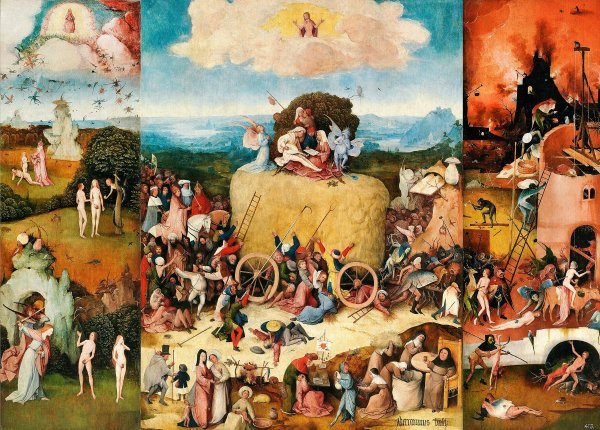 Hieronymus Bosch, The Hay Wagon (The Haywain) 1516.