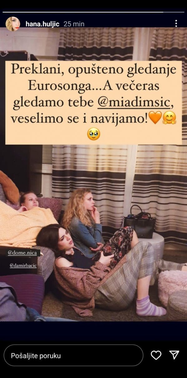 Hana Huljić i Mia Dimšić gledaju Eurosong