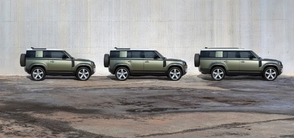 Land Rover Defender 90, 110 i 130 ( slijeva na desno)