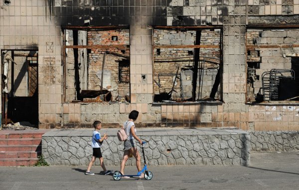 Razrušeni Makariv nakon povlačenja Rusa