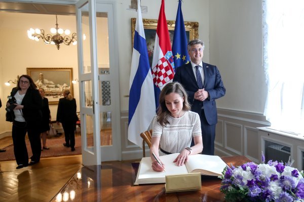 Andrej Plenković primio Sannu Marin, predsjednicu Vlade Republike Finske