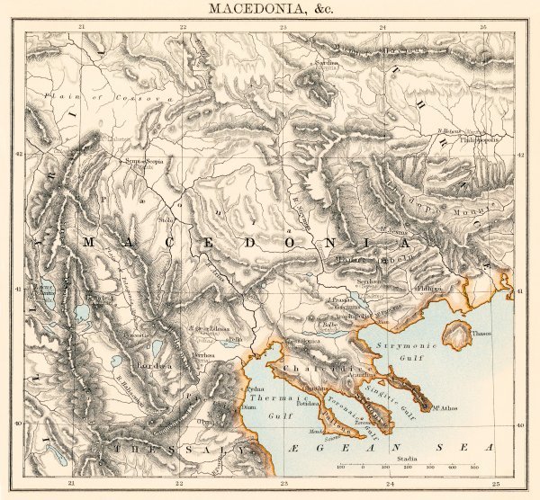 Povijesna mapa Makedonije