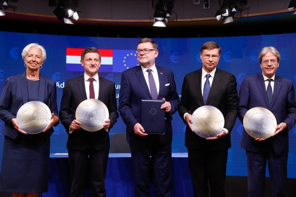 Christine Lagarde, Zdravko Marić, Valdis Dombrovskis, Paolo Gentiloni, Zbynek Stanjura