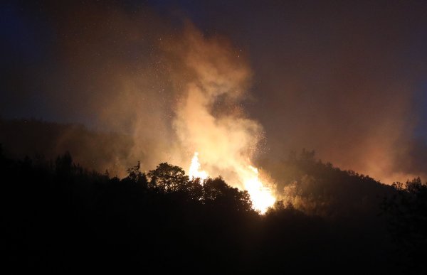 Požar se zbog jakog vjetra proširio na brdo pored Zatona