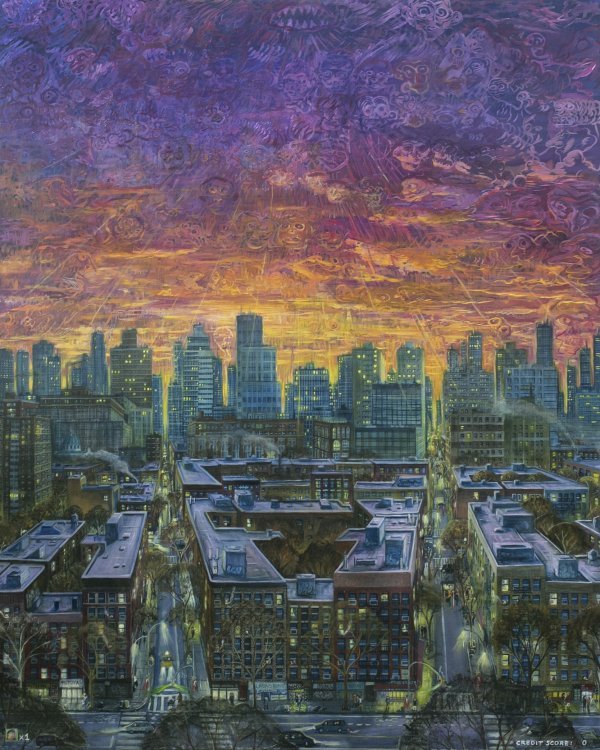 Monsters in the Sky, 150x122cm, 60x48”, Oil on canvas, 2022