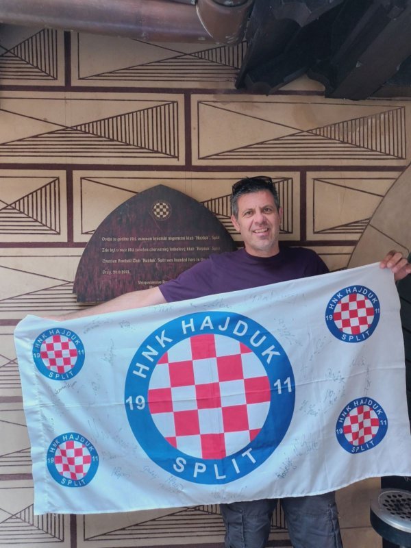 Joško Pavić Štrigo u Fleků, praškoj pivnici u kojoj je osnovan Hajduk