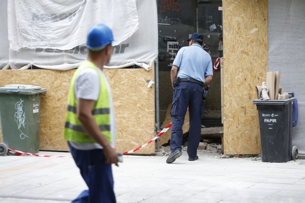 Prilikom građevinskih radova na zgradi u Jurišićevoj ulici urušio se dio fasade