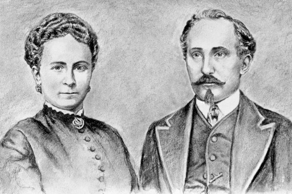 Sophie i Adam Opel 1868., crtež