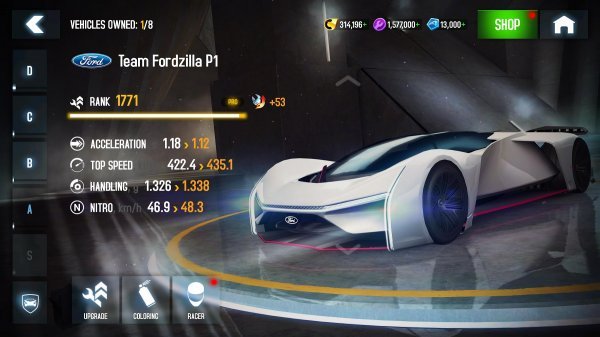 Team Fordzilla P1 (TFZ-P1) trkaći auromobil za igranje