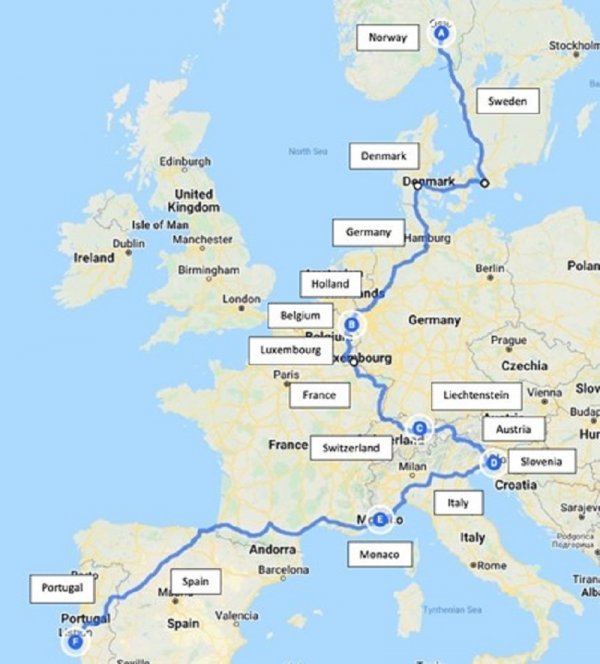 Od Osla do Lisabona u samo pet dana s Kijom EV6: Avantura duga 5800 km kroz 15 zemalja