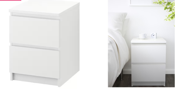 MALM komoda s dvije ladice