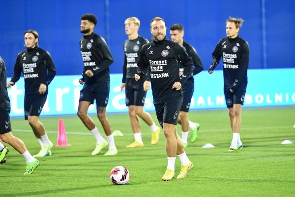 Danska nogometna reprezentacija, trening, 21.9.2022.
