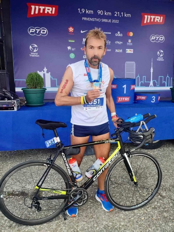Dragan Maloševac nakon završenog triatlona u Beogradu