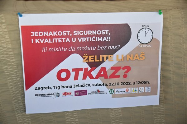 Udruga SIDRO odrzala konferenciju za medije u povodu najavljenog prosvjeda zaposlenika dječjih vrtića