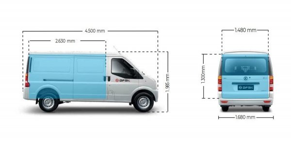 DFSK EC35: Vanjske dimenzije