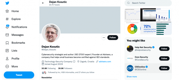 Dejan Košutić - Twitter