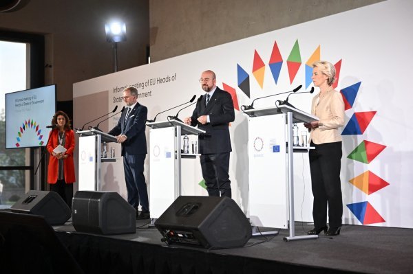 Petr Fiala, Charles Michel i Ursula von der Leyen