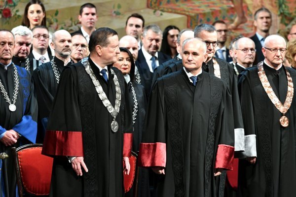 Inauguracija novog rektora Sveučilišta u Zagrebu Stjepana Lakušića