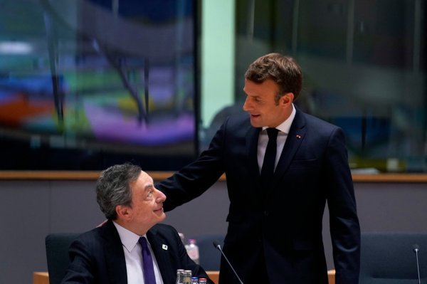 Mario Draghi i Emmanuel Macron
