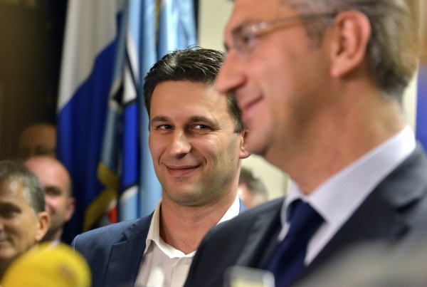 Božo Petrov i Andrej Plenković 