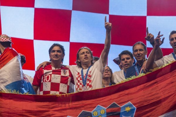 Zlatko Dalić i Luka Modrić, doček reprezentacije 2018. godine