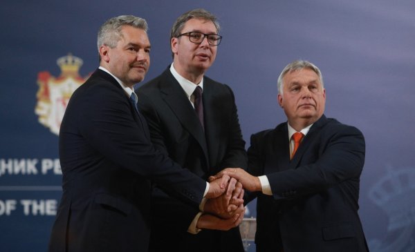 Nehammer, Vučić i Orban
