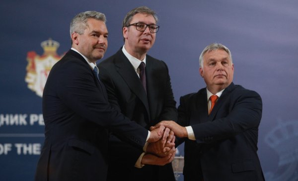 Nehammer, Vučić i Orban