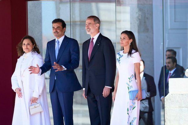 Kralj Felipe VI, kraljica Letizia, šeik Tamim bin Hamad al Thani i šeika Javaher bint Hamad bin Suhaim al Thani