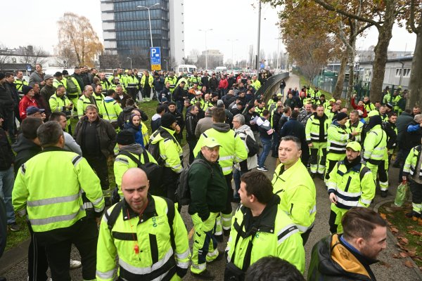 Prosvjed tri sindikata u podružnici zagrebačke Čistoće