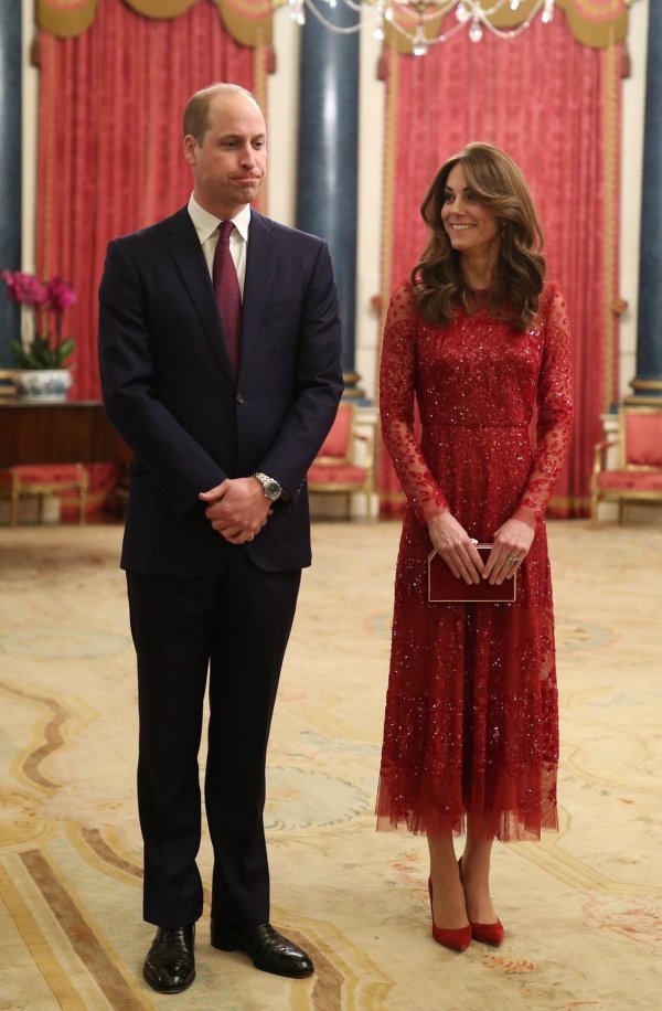 Kate Middleton u istoj crvenoj haljini (Needle & Thread') u siječnju 2020.