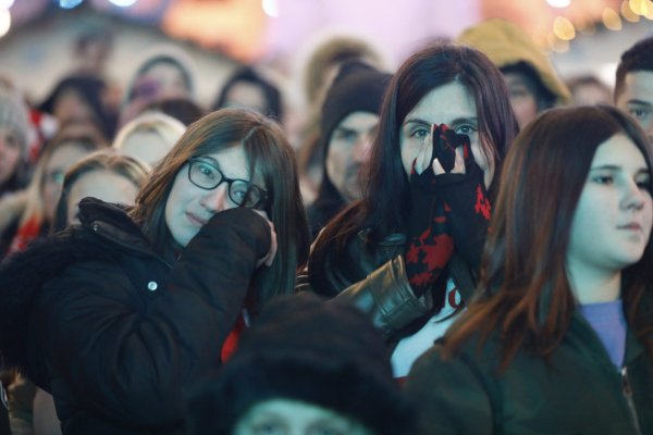 Navijači prate utakmicu Argentina - Hrvatska u Osijeku