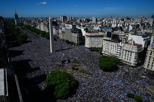 Argentina, doček reprezentacije, Buenos Aires, 20.12.2022.