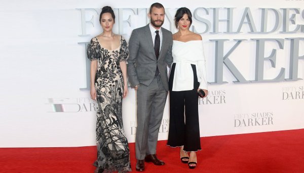 Dakota Johnson, Jamie Dornan, Amelia Warner