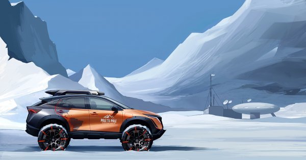 Ilustracija Nissan Ariye e-4ORCE 'Pole to Pole', a pravi izgled ćemo vidjeti u veljači