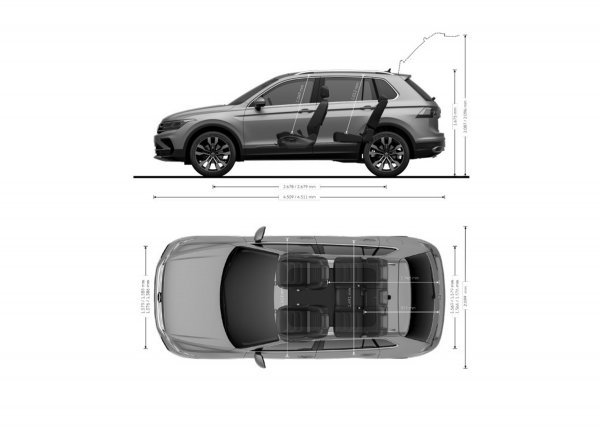 Volkswagen Tiguan: vanjske dimenzije