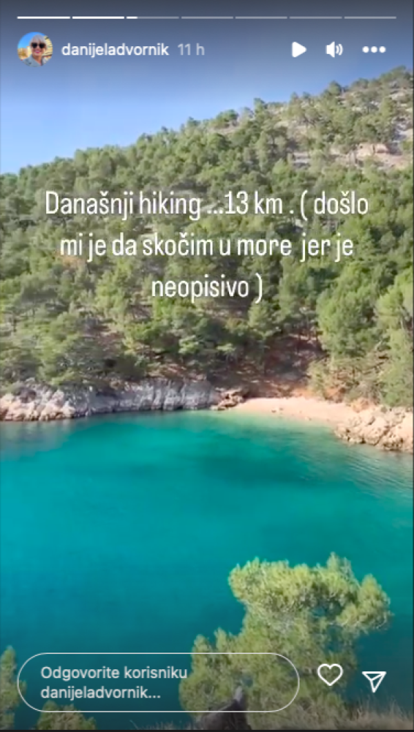 Danijela Dvornik u šetnji otokom