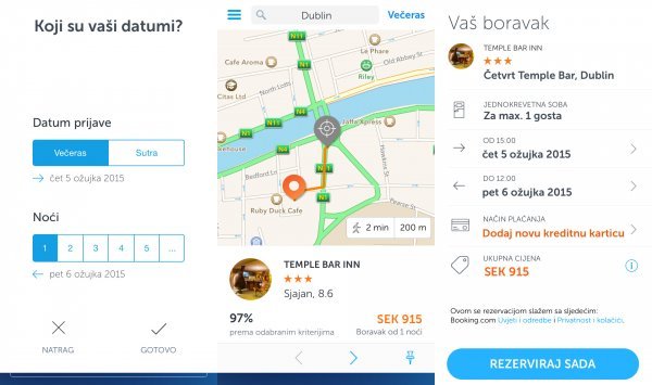 Nakon dobivenog rezultata, moguće je pročitati recenzije, vidjeti fotografije te u konačnici napraviti i rezervaciju korištenjem kreditne kartice tportal.hr