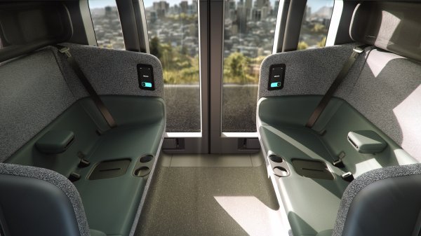 Zoox Autonomous Vehicle - Interior day