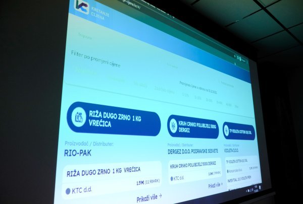 Ministar gospodarstva i održivog razvoja Davor Filipović predstavio je aplikaciju Kretanje cijena'