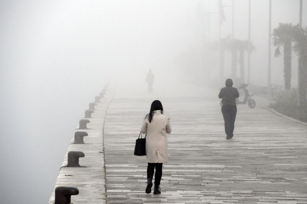 Maglovito jutro u Šibeniku
