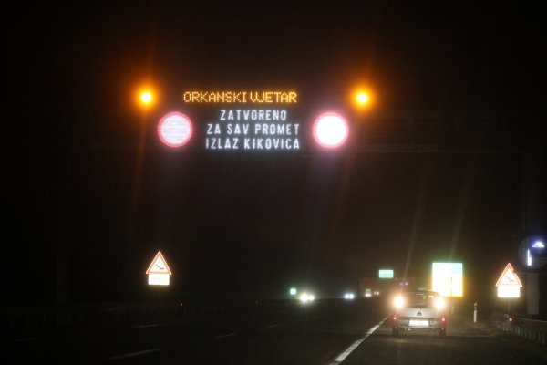 Zatvoren dio autoceste Rijeka - Zagreb