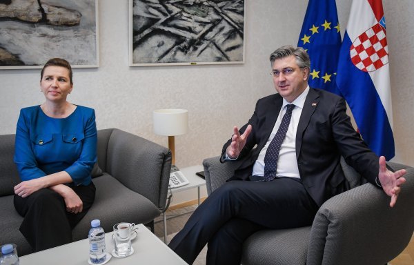 Andrej Plenković i Mette Fredriksen