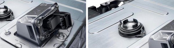 SD prekidač (lijevo) i poseban pristup omogućuje prskanje jezgre visokonaponske baterije električnih vozila (desno)