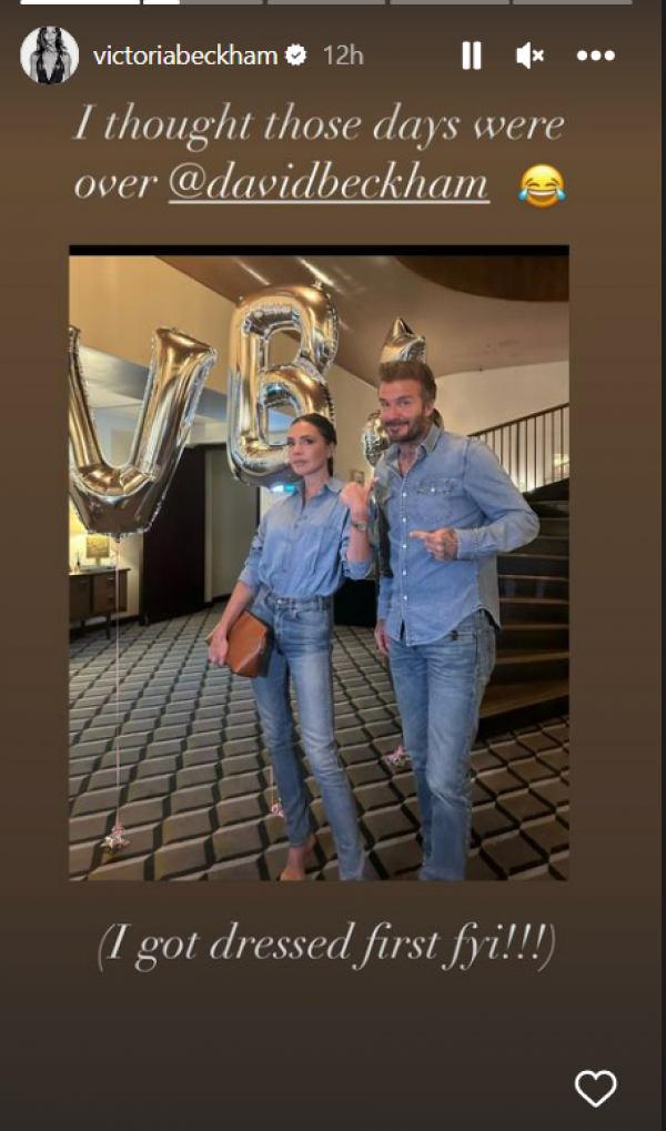 Victoria i David Beckham u usklađenim stajlinzima