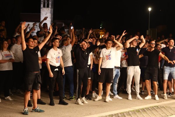 Doček igrača Hajduka na Poljudu nakon osvojenog SuperSport Hrvatskog nogometnog kupa, 25.5.2023.