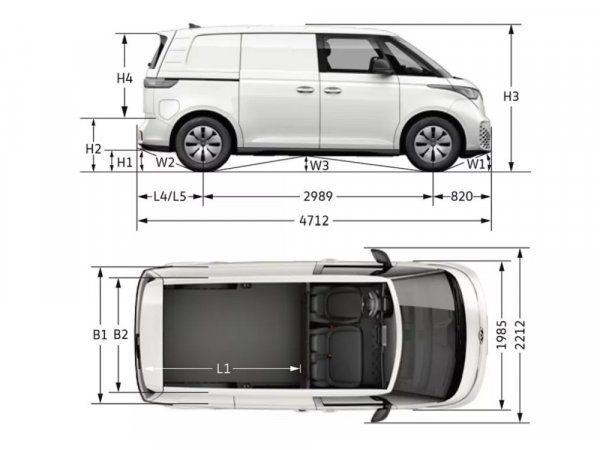 Volkswagen ID. Buzz Cargo - dimenzije