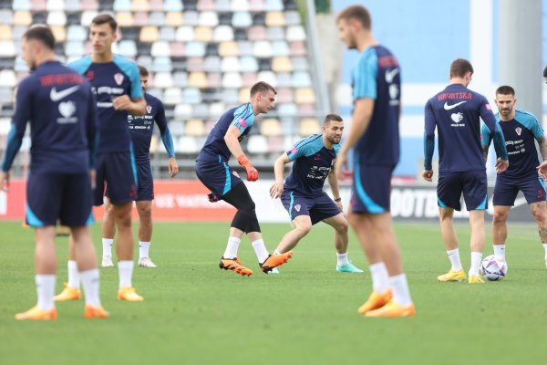 Trening hrvatske nogometne reprezentacije na Rujevici