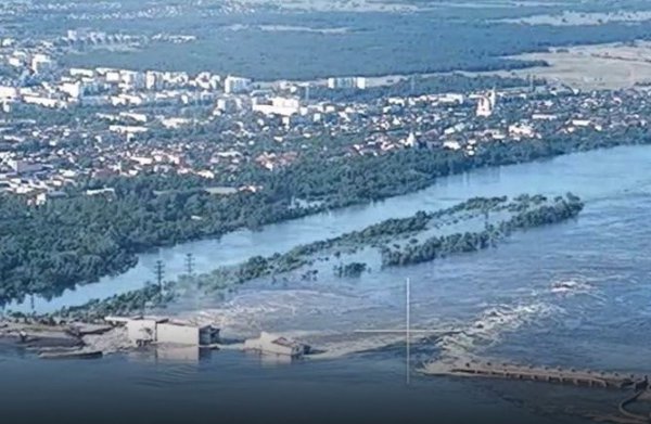 Poplavljeno područje Hersona nakon pucanja brane Kahovka